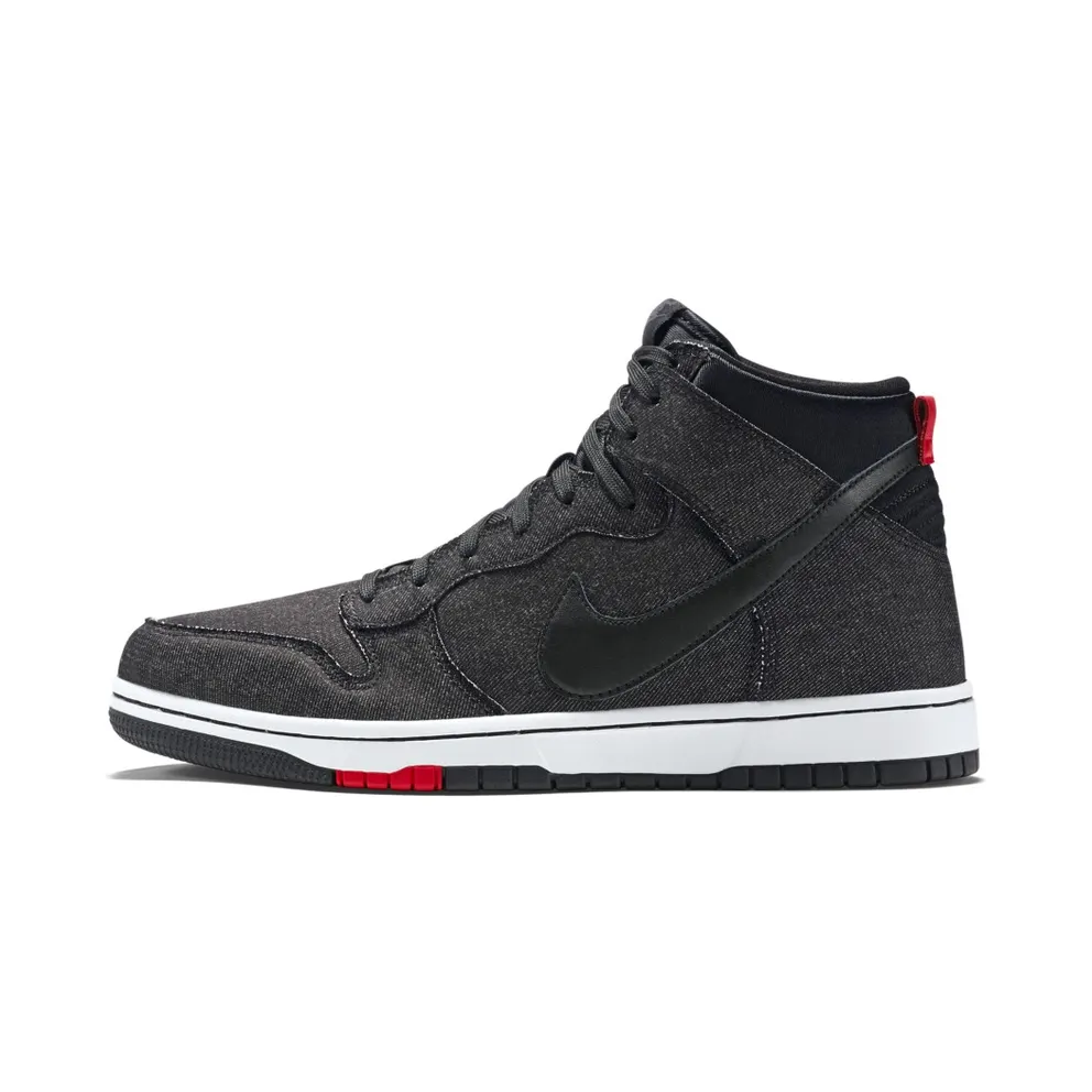Nike Dunk CMFT Denim Black Black/Black-White-University Red (705434-001)