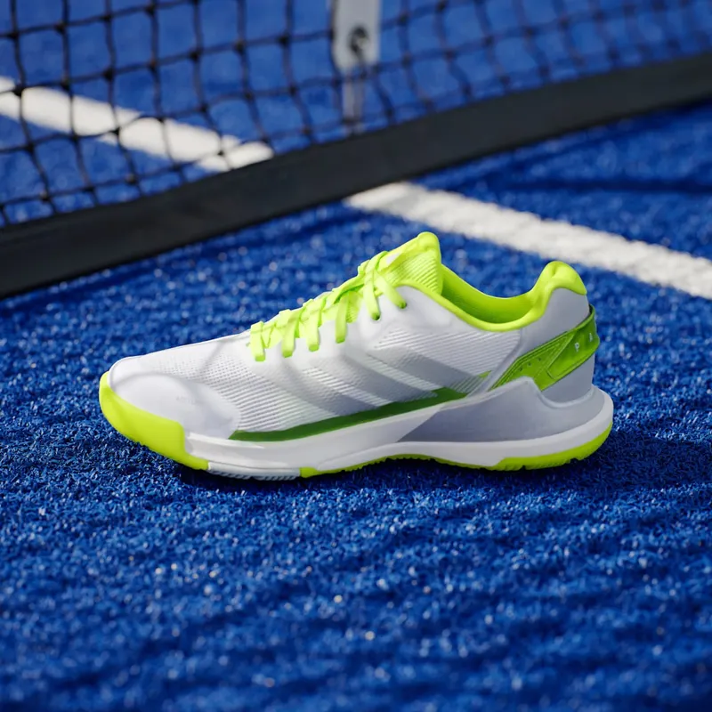 Adidas Crazyquick Lightstrike Padel Shoes Lucid Lemon / Silver Metallic / Wonder Silver (JR9325)