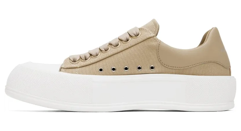 Alexander McQueen Beige Deck Plimsoll 1623 Lunar/Lunar (697120W4UW1) (3)