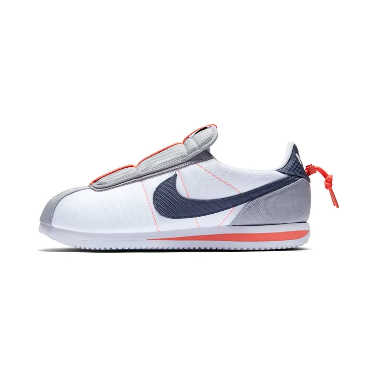 Nike x Kendrick Lamar Cortez Basic Slip “White / Wolf Grey / Turf Orange / Thunder Blue” (AV2950-100)