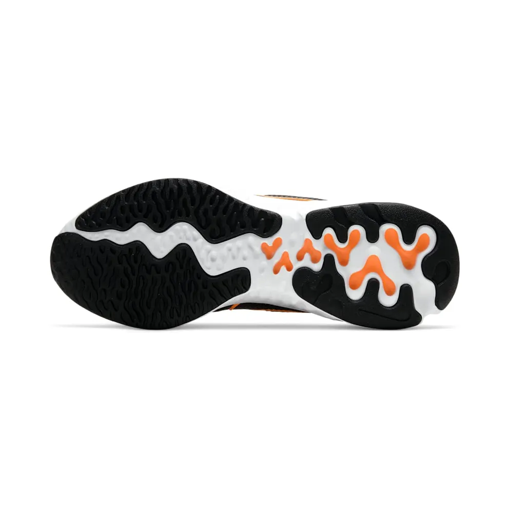 Nike Renew Run Black Total Orange (GS) Black/Chrome/Particle Grey (CT1430-001)