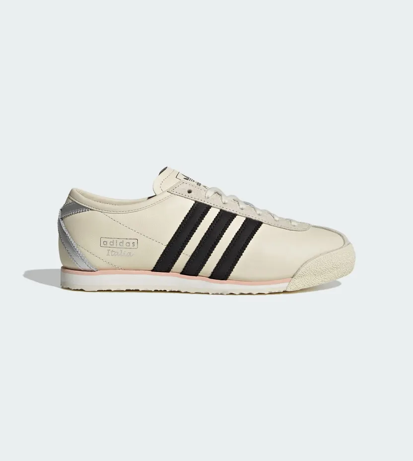 Adidas ITALIA 70s Shoes Cream White / Core Black / Silver Metallic (IH6666)