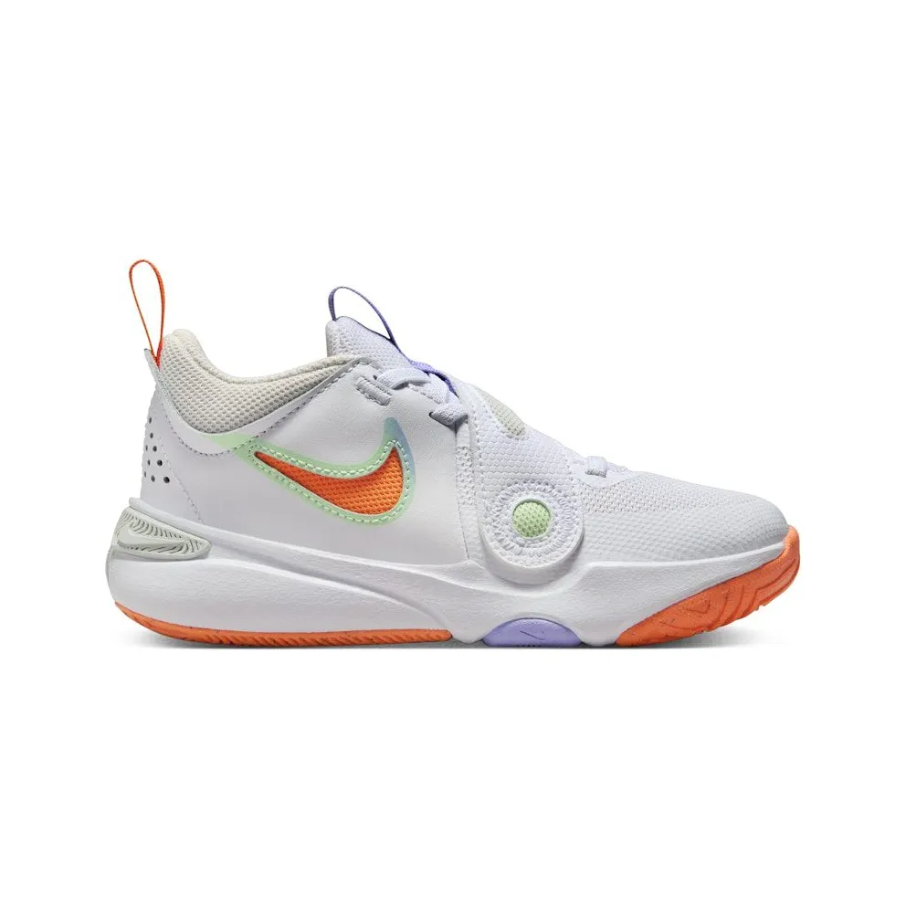 Nike Team Hustle D 11 White Vapor Green Purple Pulse Total Orange (DV8994-103)
