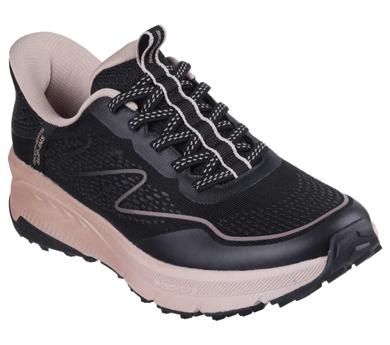 Skechers Slip-ins: Switch Back – Mist – Black / Pink – “Black” (180157 BKPK)