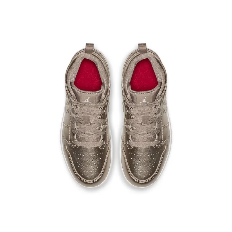 Jordan 1 Mid Sepia Stone (PS) Sepia Stone/White-Noble Red (AV5173-200)