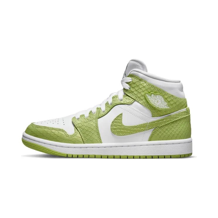 Air Jordan 1 Mid Green Python “White / Vivid Green” (DV2959-113)