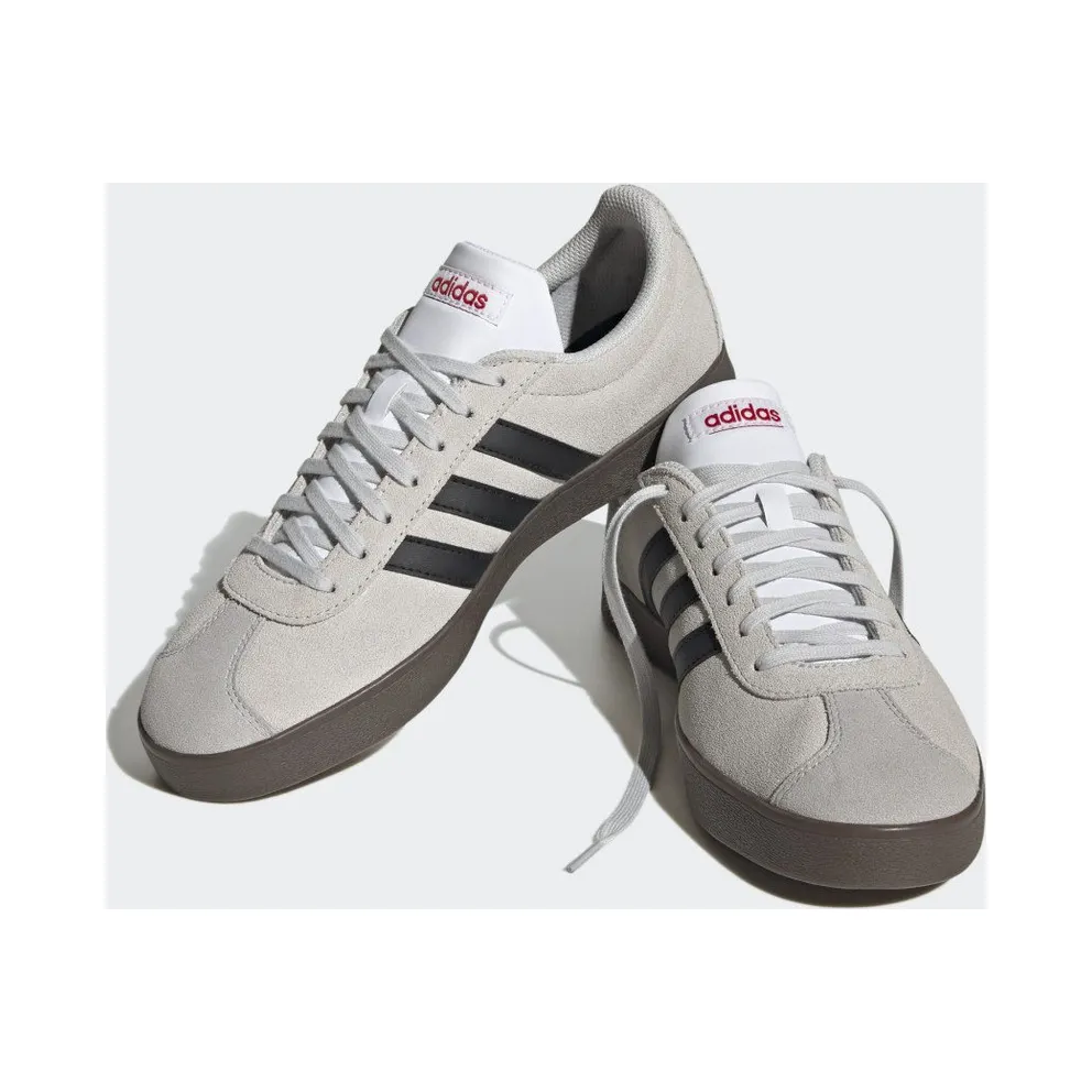 Adidas VL Court Lifestyle Skateboarding Suede Grey One / Core Black / Better Scarlet (HQ1802)