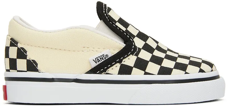 Vans Baby Black & Off-White Checkerboard Classic Slip-On (VN000EX8BWW1)