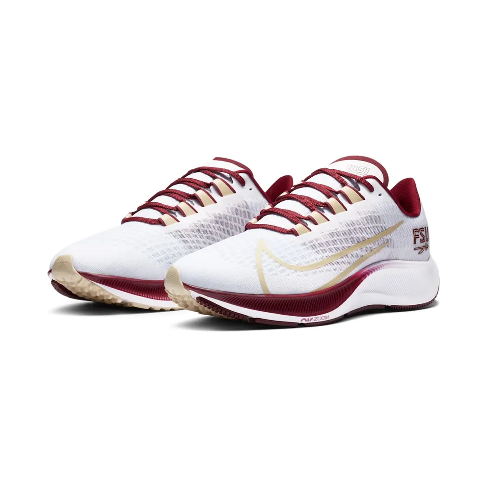 Nike Air Zoom Pegasus 37 Florida State White/Pure Platinum-Team Maroon-Team Gold (CZ5377-100)