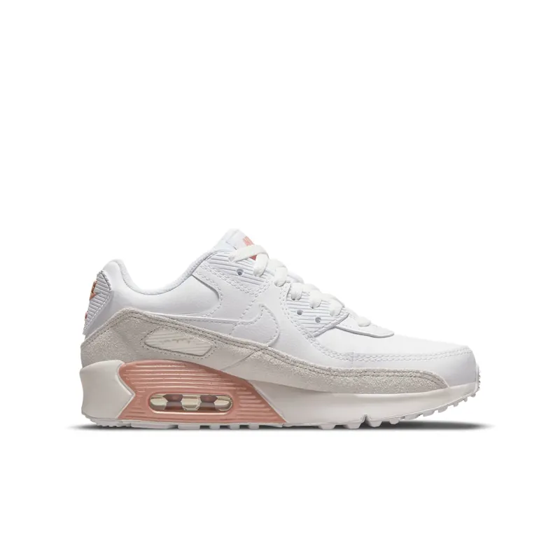 Nike Air Max 90 Leather GS “White Metallic Red Bronze” (CD6864-117)