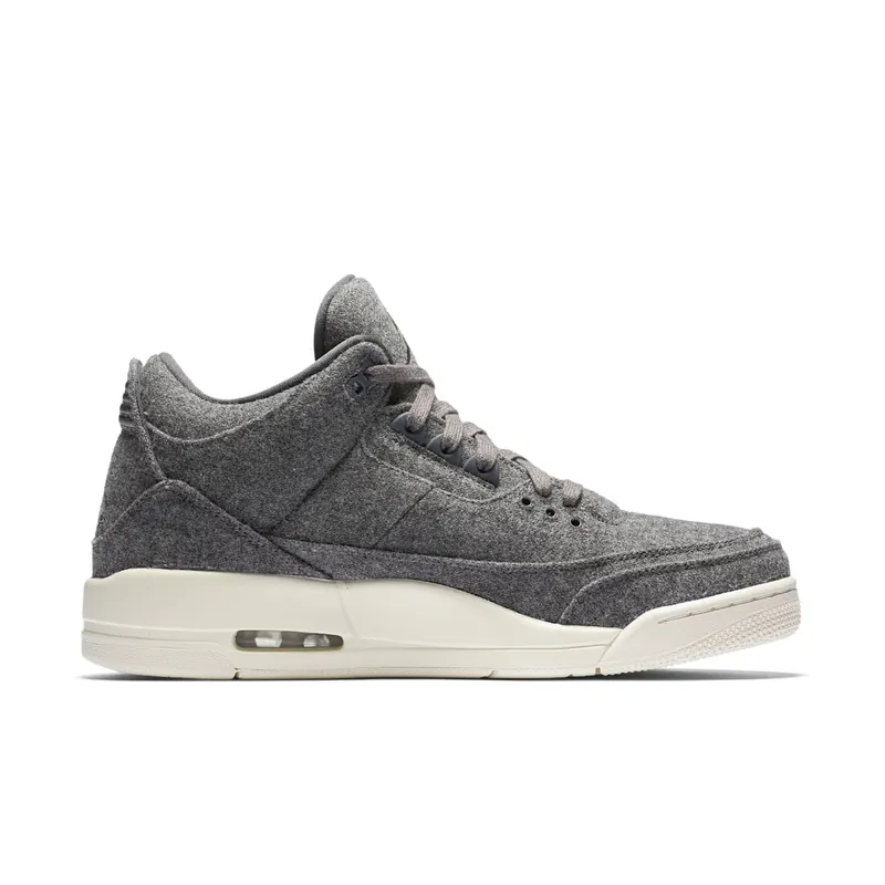 Jordan 3 Retro Wool Dark Grey/Dark Grey-Sail (854263-004)