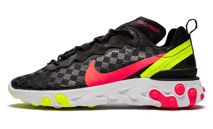 Nike React Element 55 Black Crimson Volt