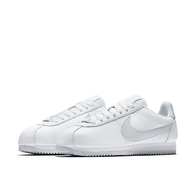 Nike Classic Cortez Flyleather White Light Silver (W) White/Light Silver-White (AR4874-100)