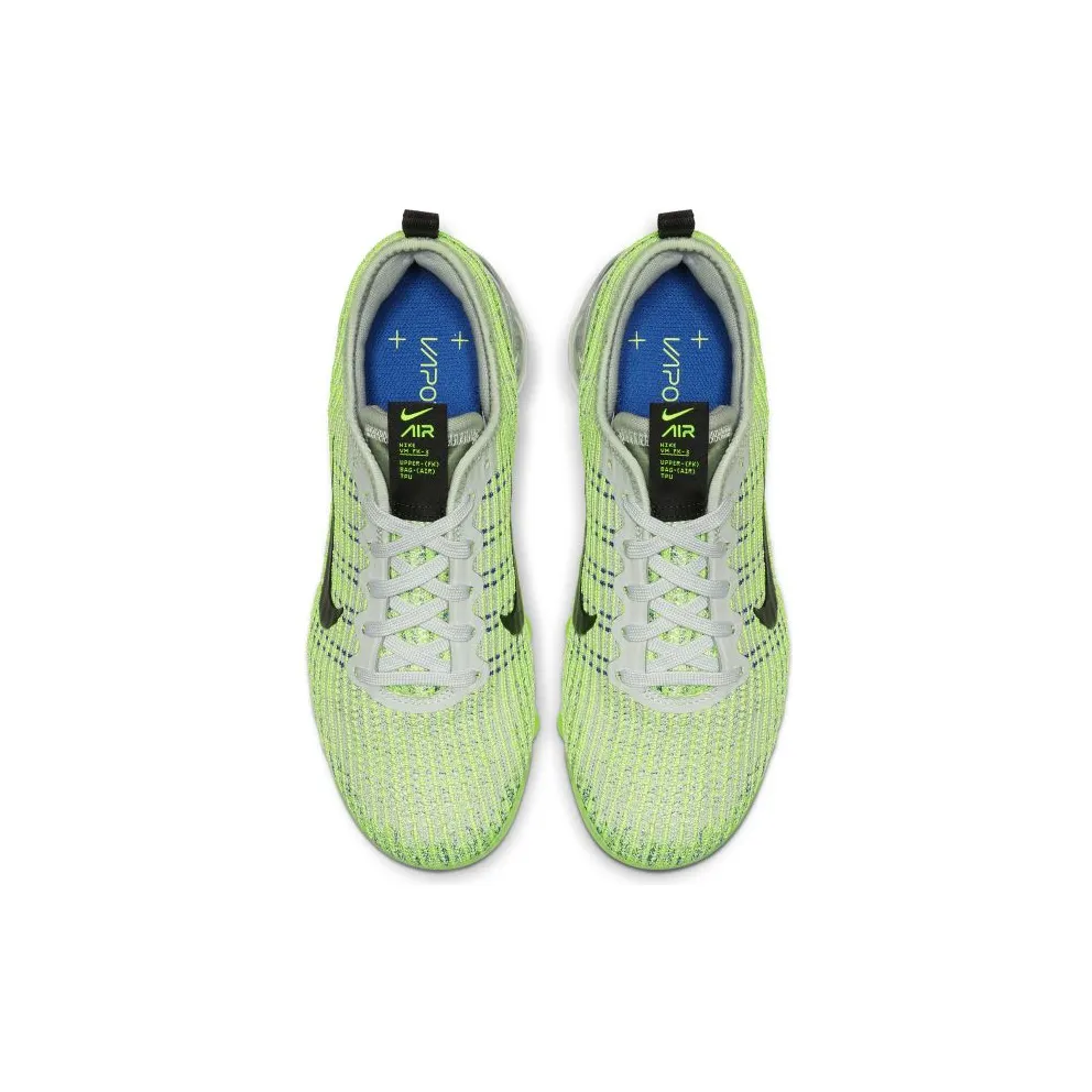 Nike Air VaporMax Flyknit 3 Light Silver Volt Glow (GS) Light Silver/Black-Volt Glow-Game Royal (BQ5238-002)