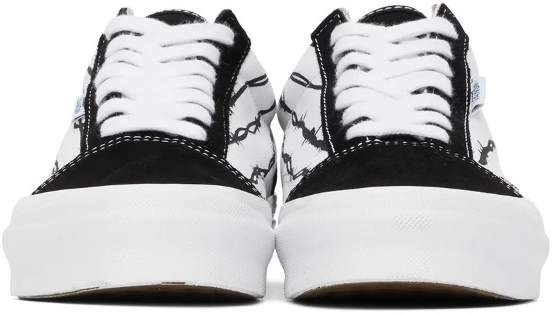Vans Black & White Vault Barbed Wire Old Skool Sneakers (VN0A4UUT9XT)