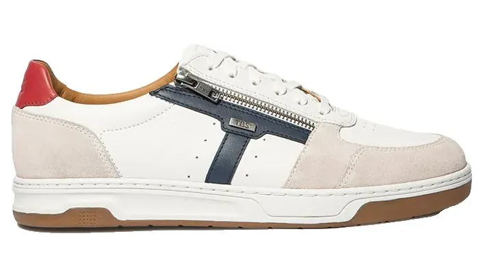 TBS sneaker wit/navy/rood (THEOZIP-F86A7)