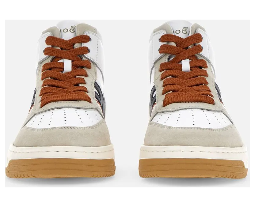 Sneakers Hogan H630 High Top White Grey Blue (HXW6300EU40ODZ736M) (4)
