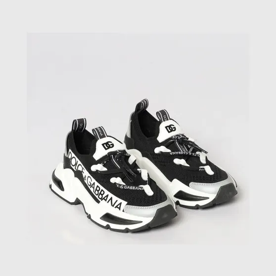 Dolce & Gabbana Airmaster Mesh and Leather Sneakers Black (DA5203AB0688B939)