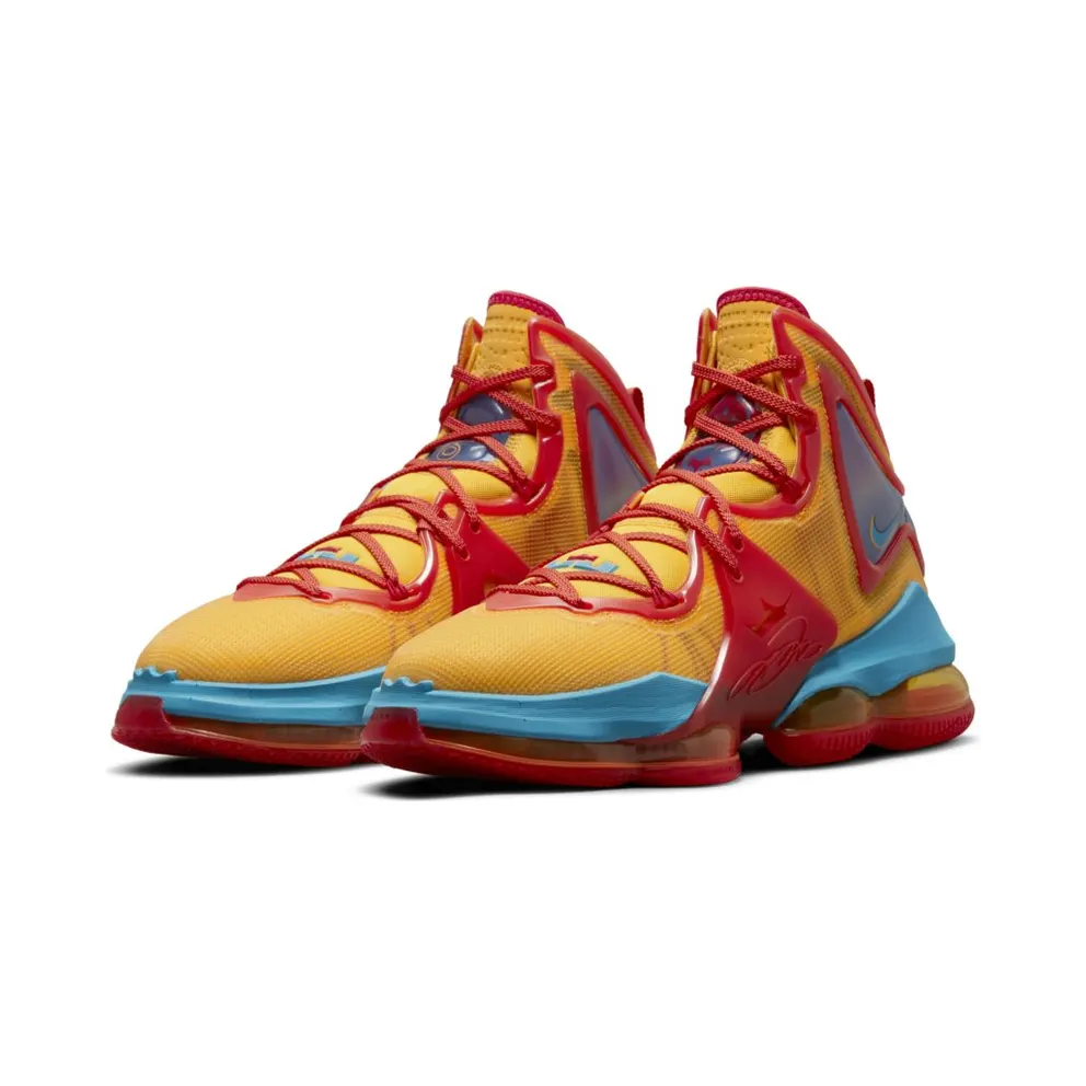 LeBron 19 Orange – “Mantra Orange / University Gold / University Red / Light Blue Fury” (DC9338-800)