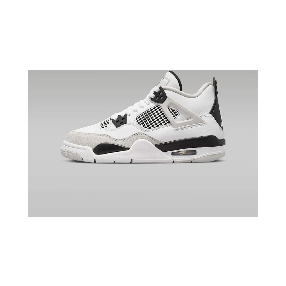 Air Jordan 4 Retro Military Black (GS) (408452-111)