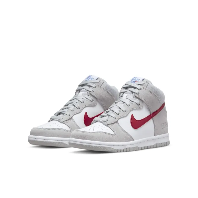 Nike Dunk High Athletic Club Grey Red (GS) (DH9750-001)