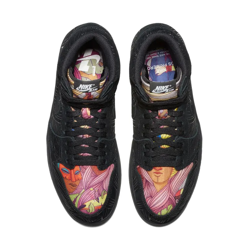 Jordan 1 Retro High Los Primeros Black/Black-Multi-Color (AH7739-001)