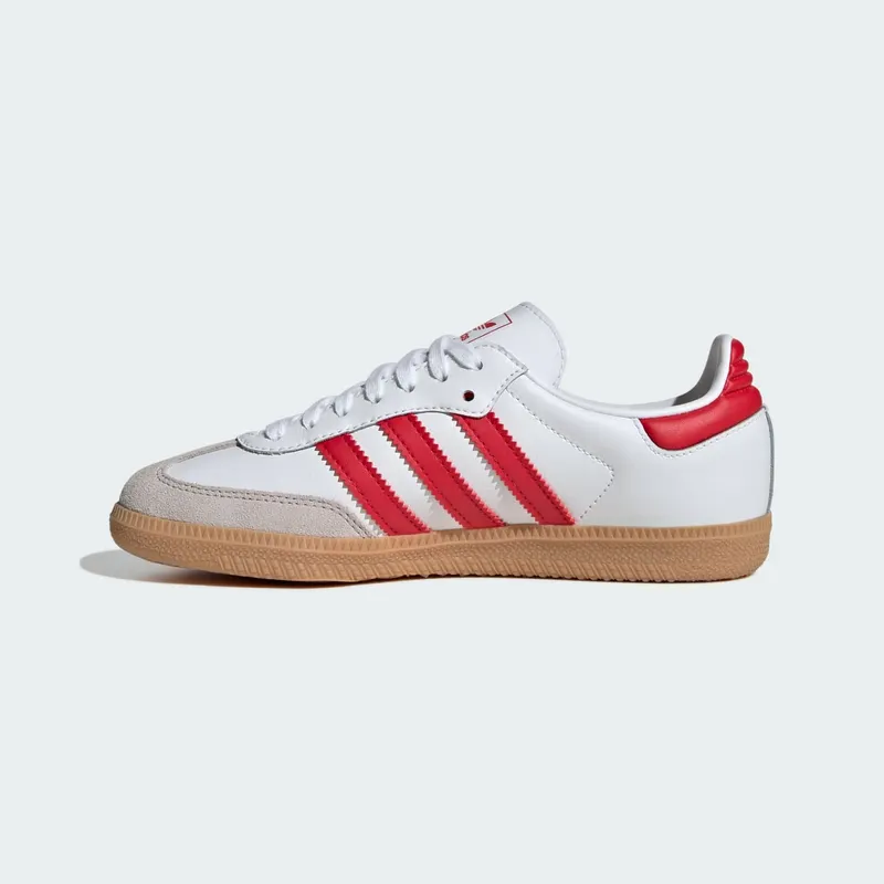 Adidas Samba OG Kids Cloud White / Better Scarlet / Gum (JQ2833)