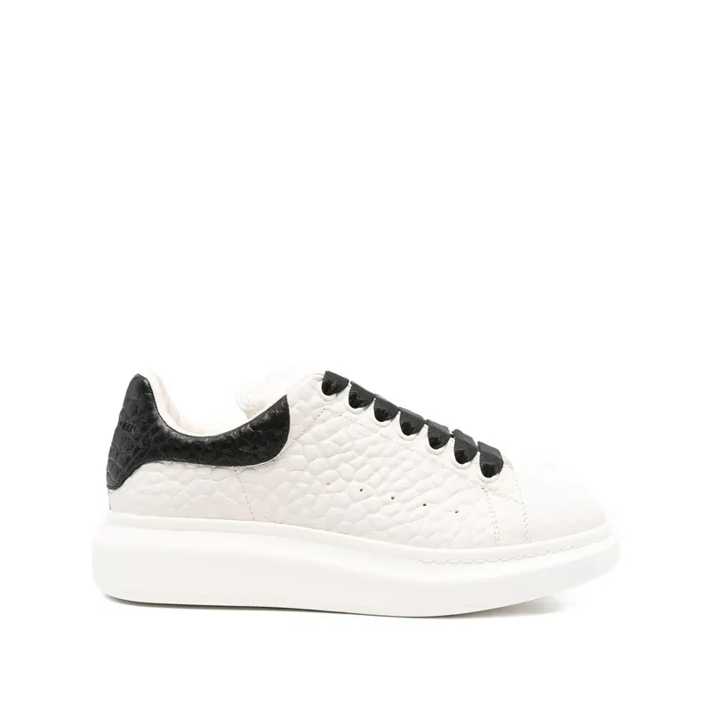 Alexander Mcqueen Oversized Textured Leather “White” (807881 WHAEG 9079)