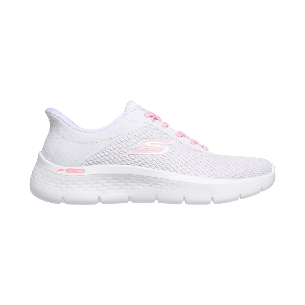 Skechers Slip-ins: GO WALK Flex – Carla – Weiß / Rosa – “White” (125516 WPK)