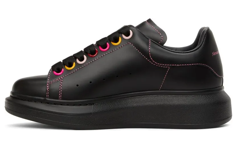 Alexander McQueen Black Rainbow Eyelets Oversized Sneakers (553770 WHZ4S) (3)