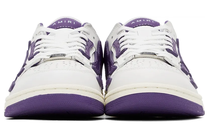 AMIRI White & Purple Skel Top Low Sneakers (PS22MFS003-196) (2)