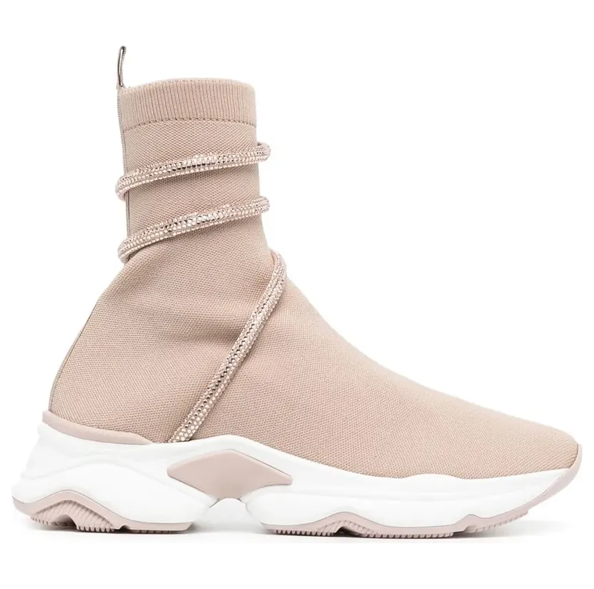René Caovilla Sock-Sneakers mit Wickelriemen “Brown” (C1157820TT01V233)