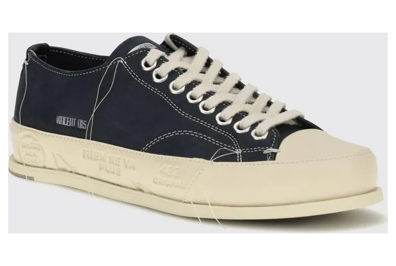 Premiata Vince Calf Leather Low-Top with Rubber Toe Blue (VINCE015NAVY)