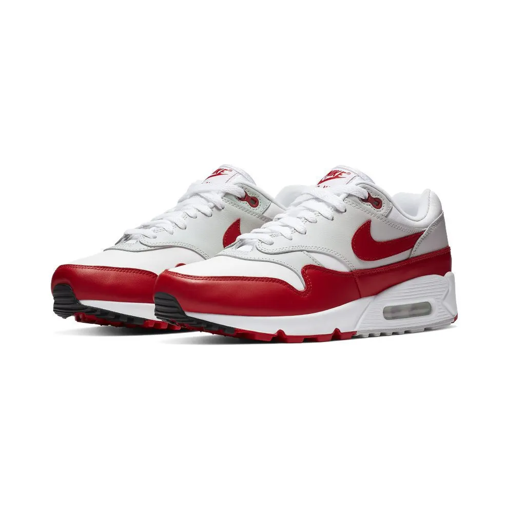 Nike Air Max 90/1 White University Red (W) White/University Red-Neutral Grey-Black (AQ1273-100)