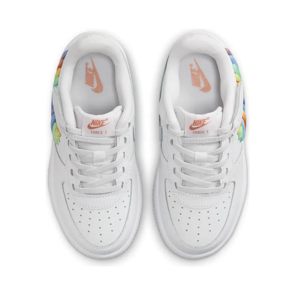 Nike Force 1 Low LV8 EasyOn PS “White Terra Blush Vapor Green Multi-Color” (FN4890-100)