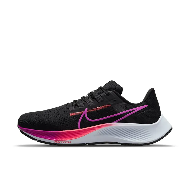 Nike Air Zoom Pegasus 38 (straat) “Black / Off-Noir / Flash Crimson / Hyper Violet” (CW7358-011)