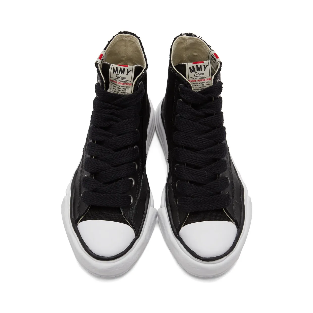 Miharayasuhiro Black & White Peterson High-Top Sneakers (A08FW715) (5)