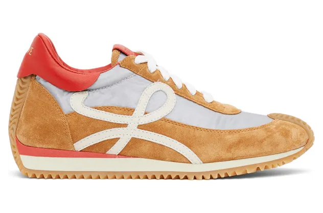 Loewe Grey and Tan Flow Runner Sneakers (M816282X08)