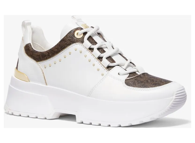 Michael Kors Sneaker Cosmo Op Wht/braun (43T9CSFS3L)