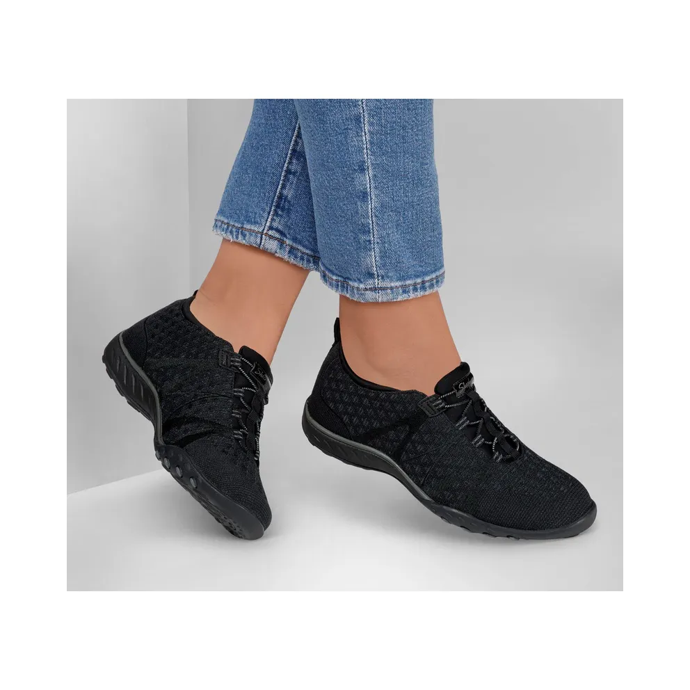 Skechers Relaxed Fit: Breathe-Easy “Sere-knitty Sneaker Black” (100769BLK)