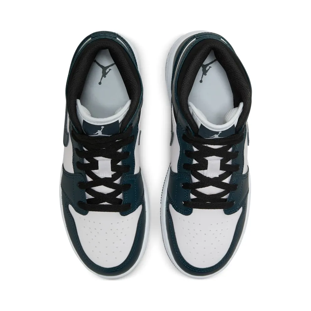 Air Jordan 1 Mid Dark Teal (GS) (554725-411)