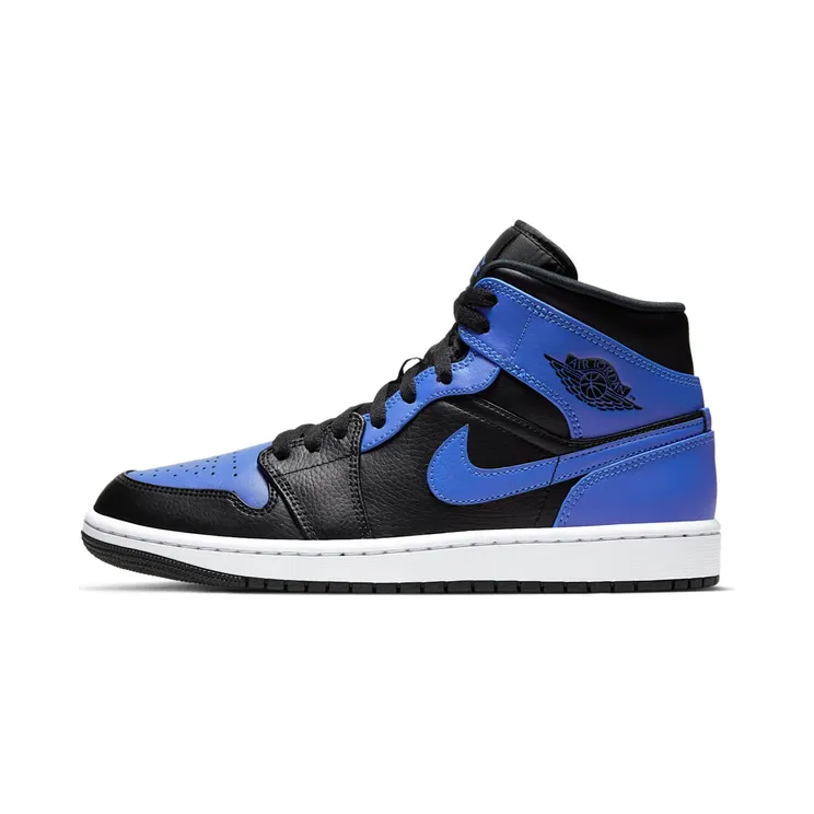 Air Jordan 1 Mid “Black / White / Hyper Royal” (554724-077)