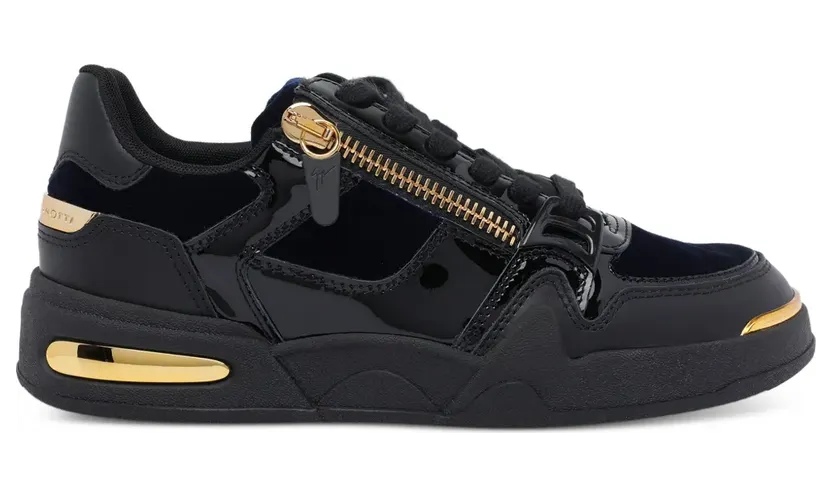 Giuseppe Zanotti Sneakers met ronde neus en rits – Zwart (RU50026001)