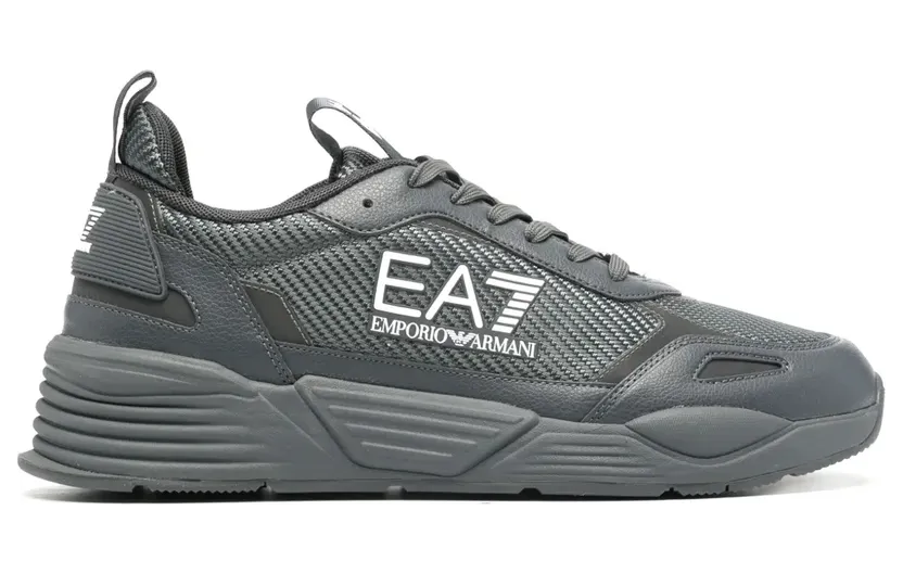 Ea7 Emporio Armani Sneakers met vlakken en logoprint – Grijs (X8X152XK378)
