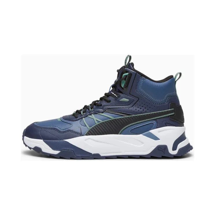 Puma Trinity Mid Hybrid Leder-Sneakers Herren Schwarz (393985-01)