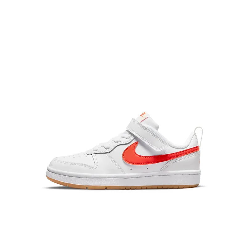 Nike Court Borough Low 2 “White / Summit White / Sail / Orange” (BQ5451-114)