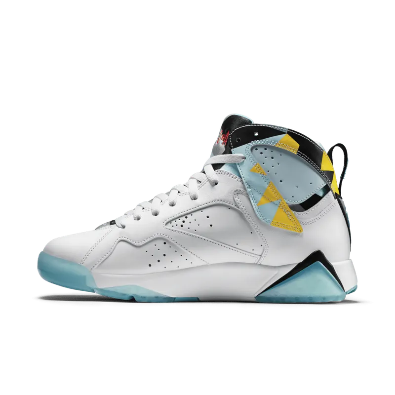 Jordan 7 Retro N7 White/Ice Cube Blue-Dark Turquoise-Black (744804-144)