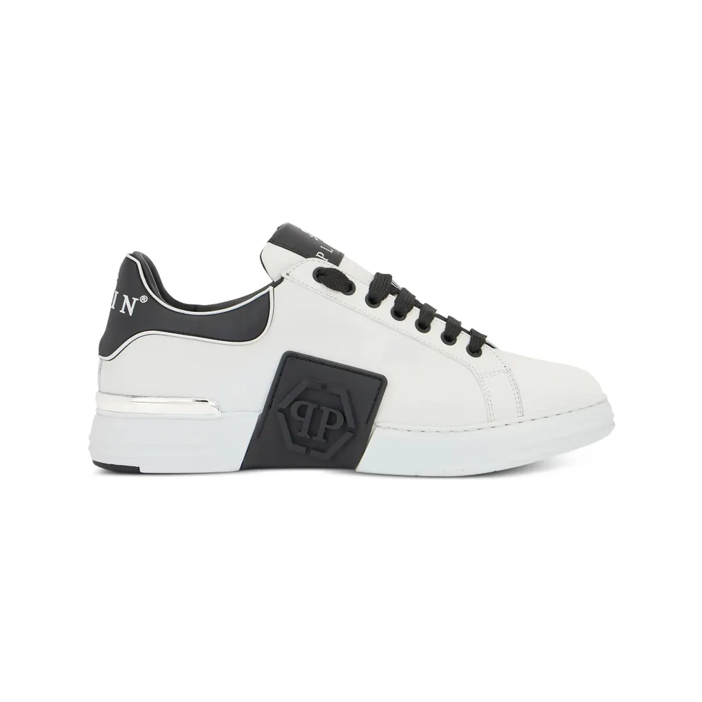 Philipp Plein Logo Plaque Low-top “White/Black” (USC0904 PLE005N 02)