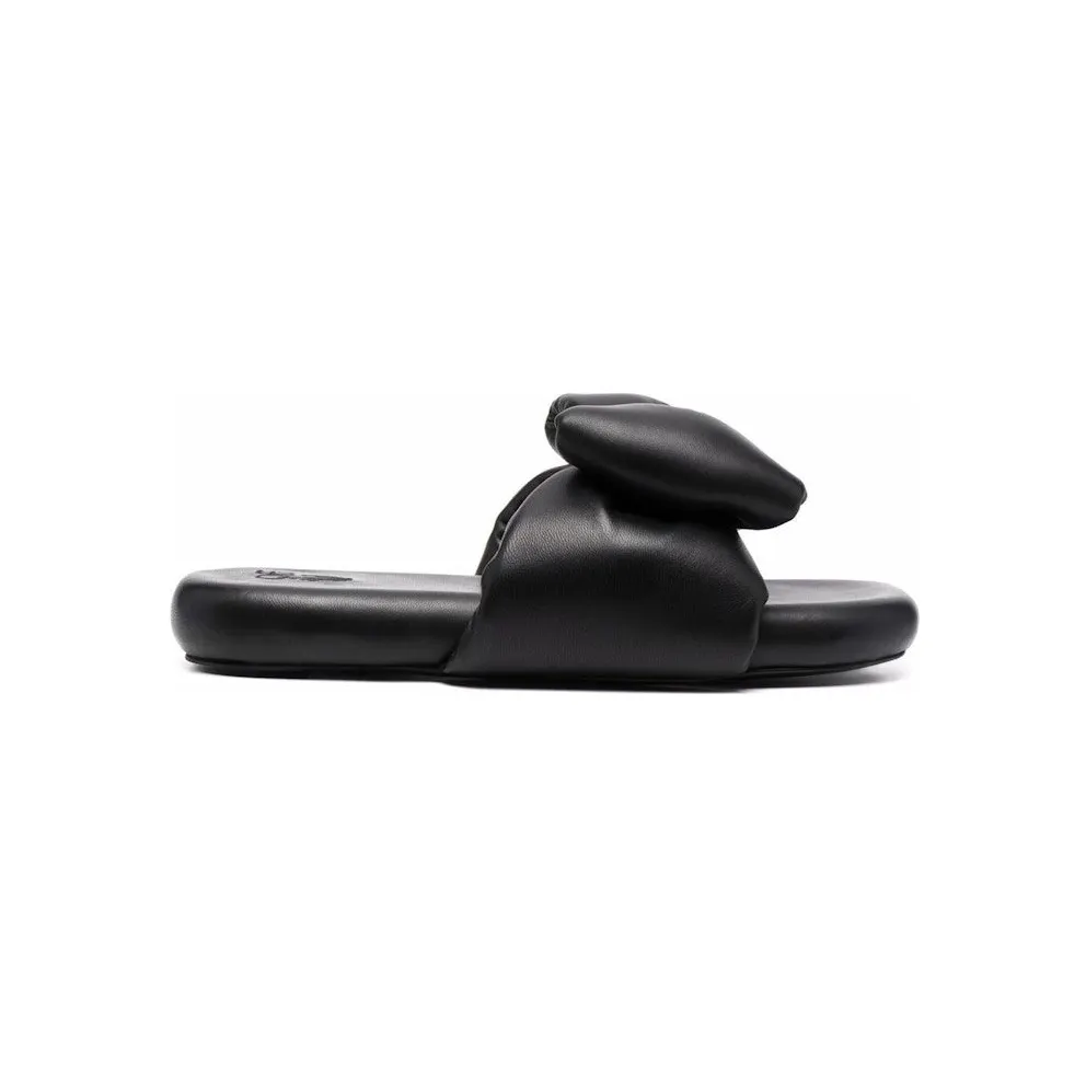OFF-WHITE Extra Padded Bow Slide Black (OWIC005S22LEA0011000)