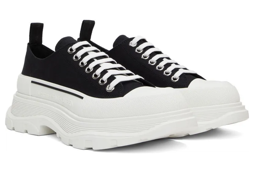 Alexander McQueen SSENSE Exclusive Green Tread Slick Low Sneakers (604257W4MV2) (4)